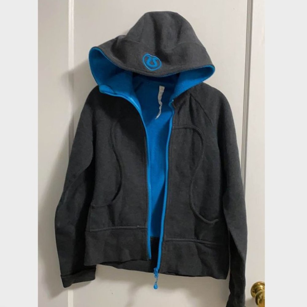 Grey/Blue Lululemon Zip-Up Sweater